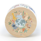 Tambour cajon en bois - Les animaux du monde