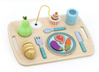 Jeu d'éveil en bois - Plateau repas multi activités
