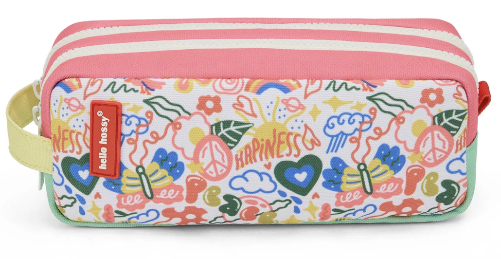 Trousse scolaire - Double compartiment - Happiness