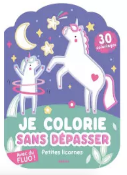 Coloriages fluo - Petites licornes