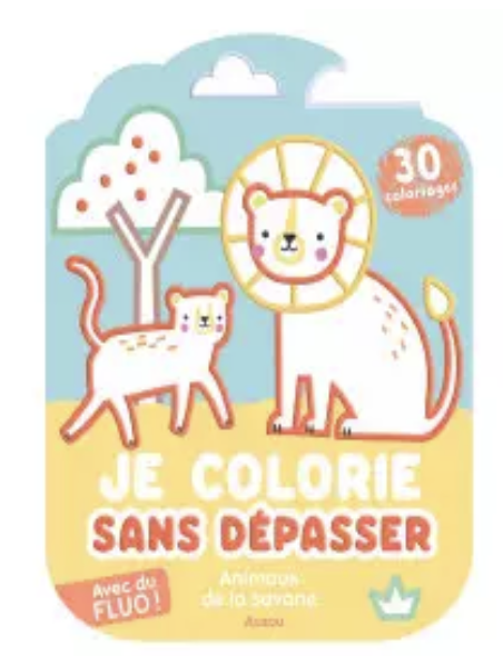 Coloriages fluo - Animaux de la savane