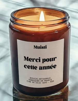 Bougie parfumée - Merci pour cette année