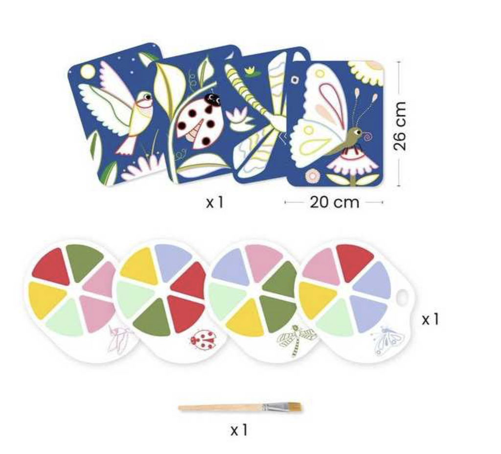 Peinture à la palette - Les petites bêtes