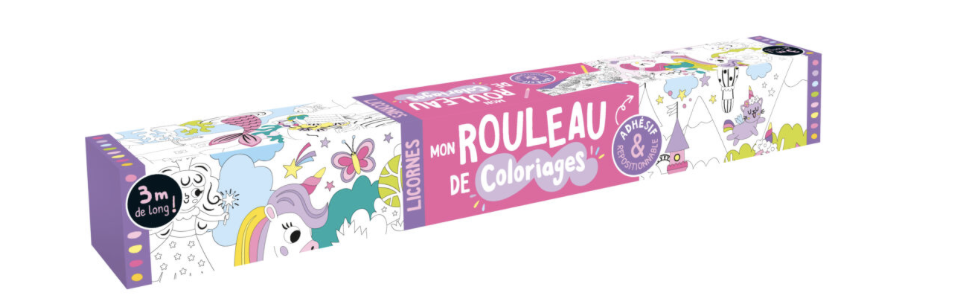 Mon rouleau de coloriages adhésif - Licornes