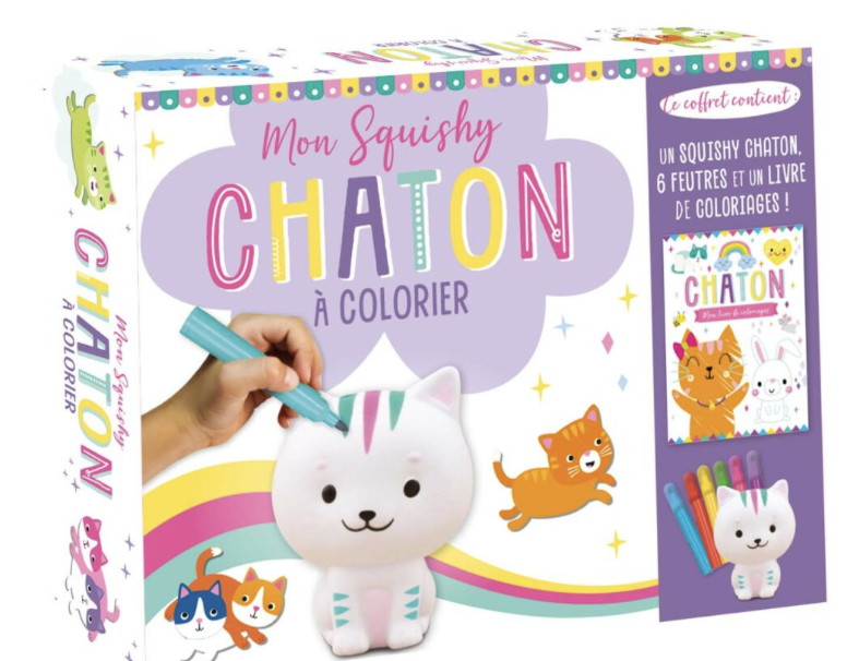 Squishy à colorier - Chaton