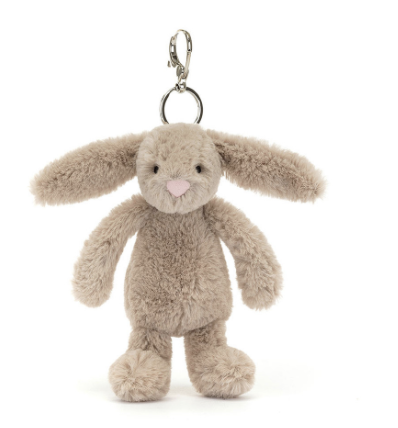 Porte clé - Lapin Bashful beige