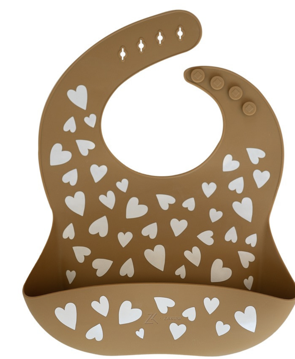 Bavoir en silicone - Fall In Love - Camel