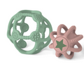 Set de 2 balles sensorielles silicone - Verte et rose