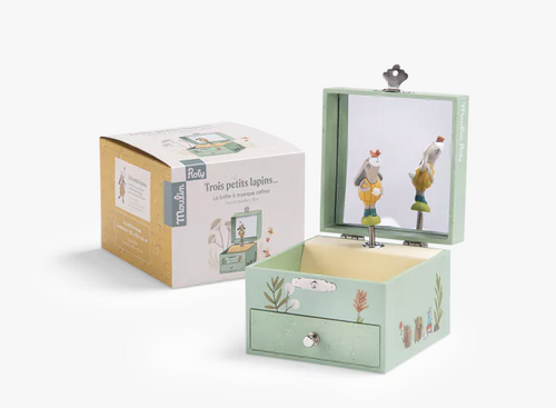 Boîte à musique coffret - Trois petits lapins