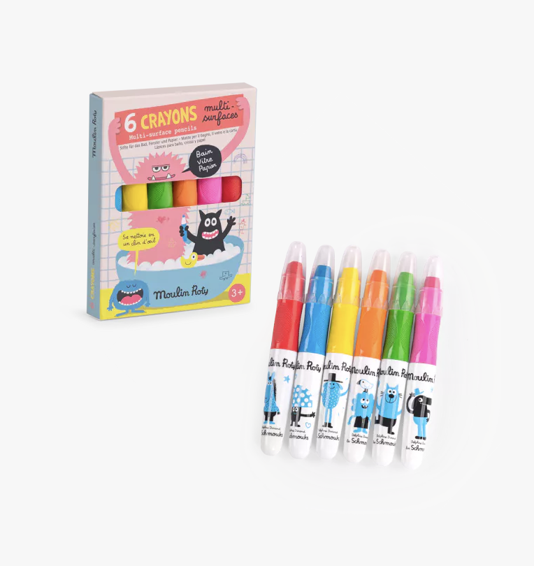 6 crayons multi-surfaces - Les Schmouks
