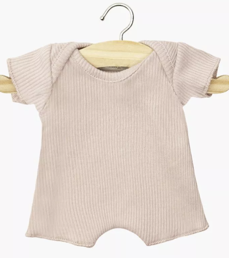 Babies - Body shorty en maille côtelée rose orchidée