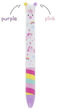 Stylo à bille deux couleurs - Unicorn