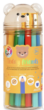Set de 24 crayons de couleur - Teddy Friends