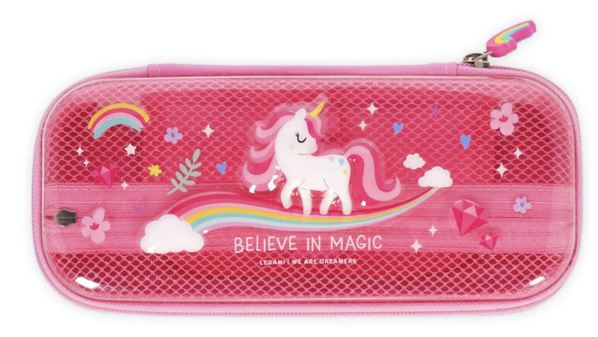 Trousse transparente rigide - Unicorn