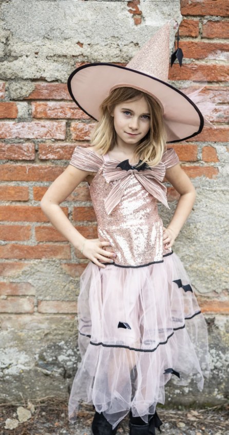 Déguisement - Robe de sorcière glamour avec chapeau - Différentes taille