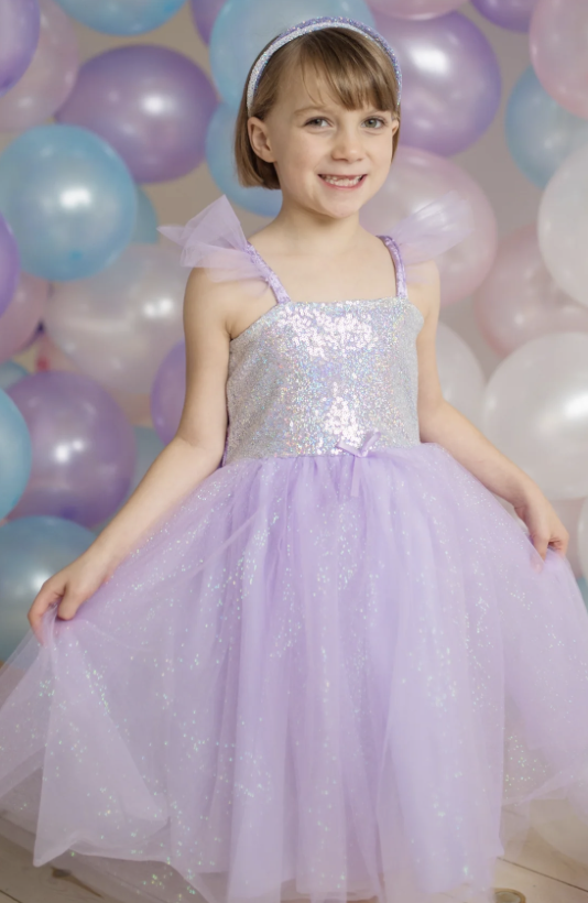 Déguisement - Robe princesse sequins Lilas - Diff taille