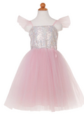 Déguisement - Robe princesse sequins chatoyants Rose - Taille 5/6 ans