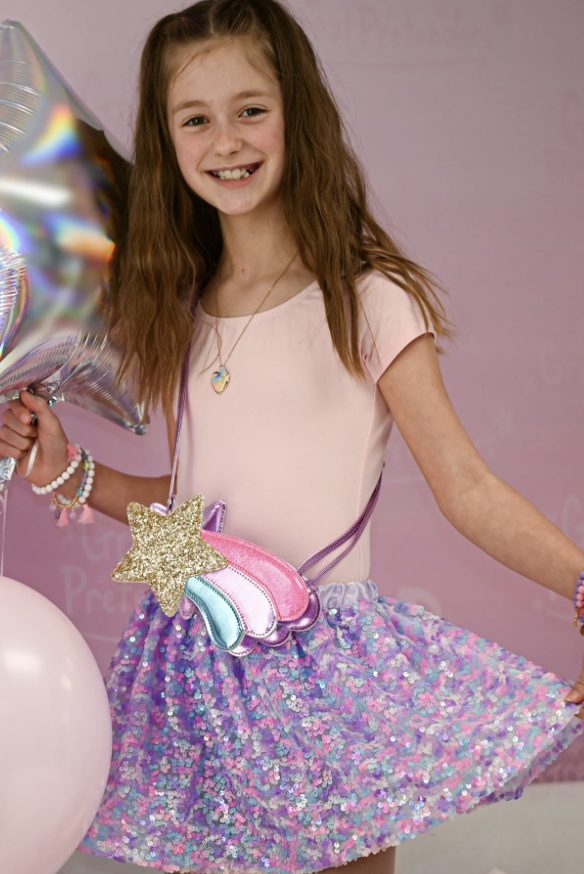 Déguisement - Jupe à paillettes Lilas - Purple Party - T 4/6 ans
