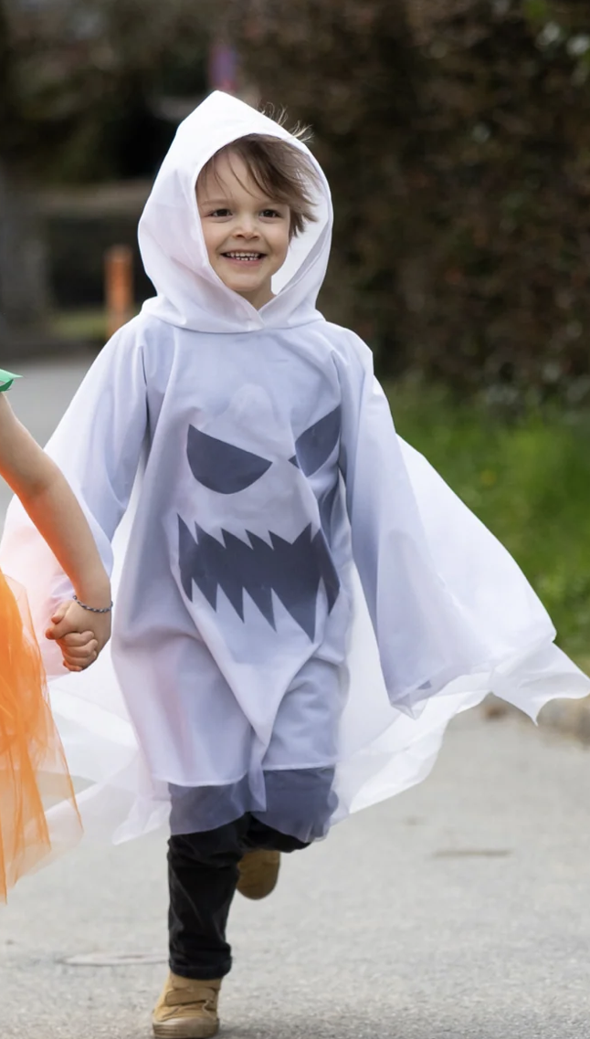 Déguisement - Poncho Fantôme - Taille 5/6 ans