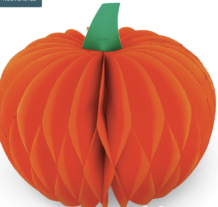 Citrouille d'Halloween pliable en papier