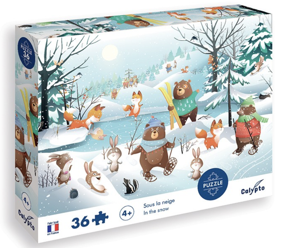 Puzzle - Sous la neige - 36 pièces
