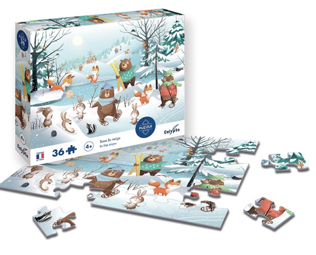 Puzzle - Sous la neige - 36 pièces