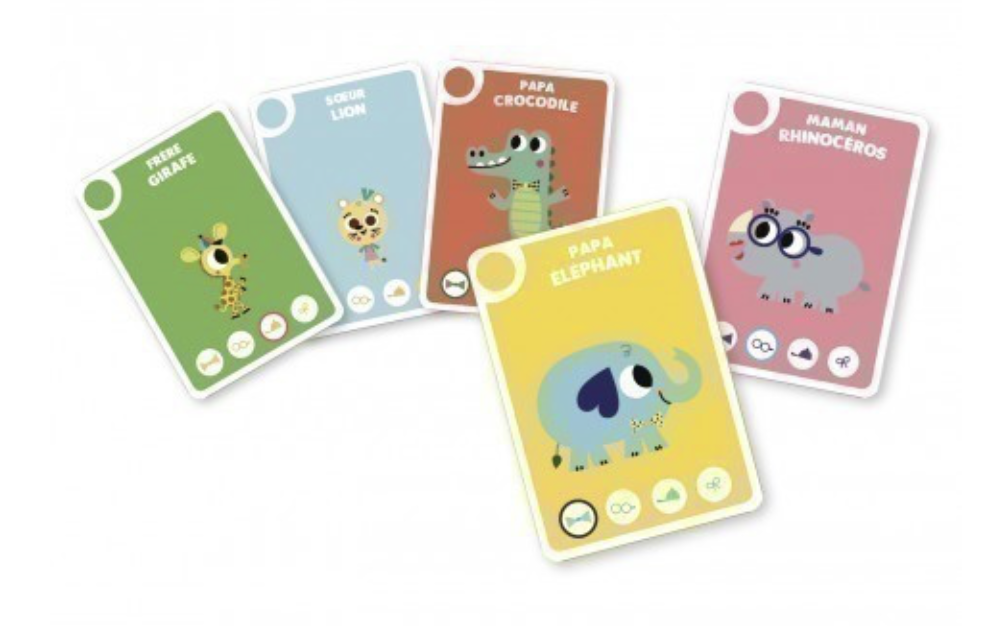Jeu de cartes - Jeu de 5 familles des animaux