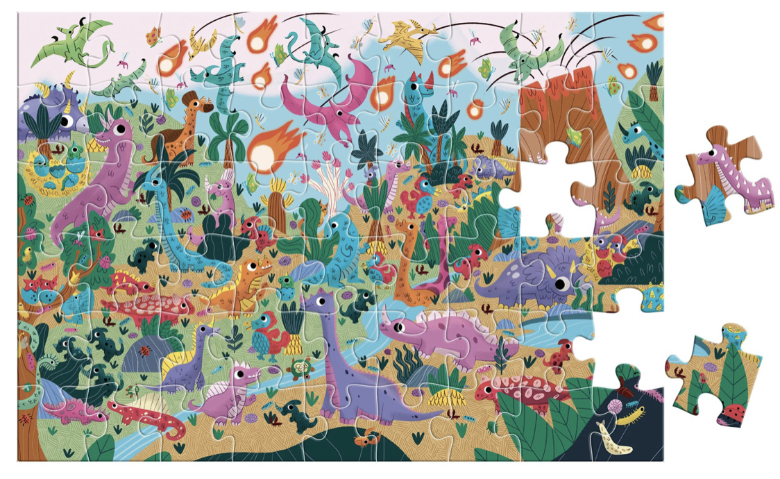 Puzzle - Cherche et trouve - Dinosaures