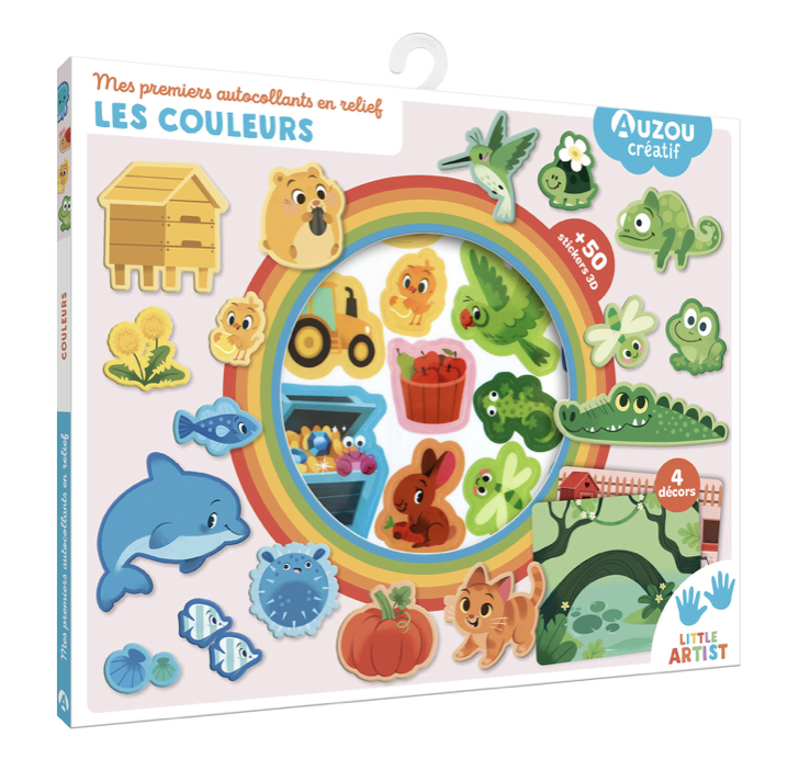 Mes premiers autocollants en relief - Les couleurs
