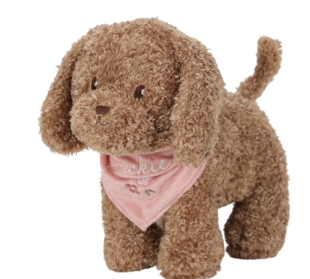 Peluche chien avec son sac - Jackie