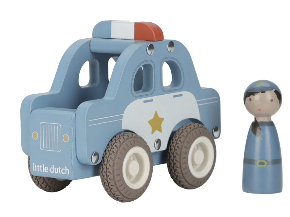 Voiture de police en bois
