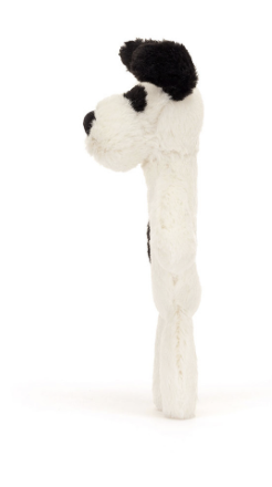 Hochet - Bashful Black & Cream Puppy