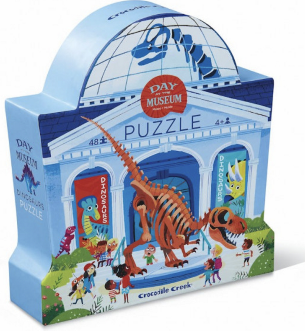 Puzzle - Une journée au musée des dinosaures 48 pièces