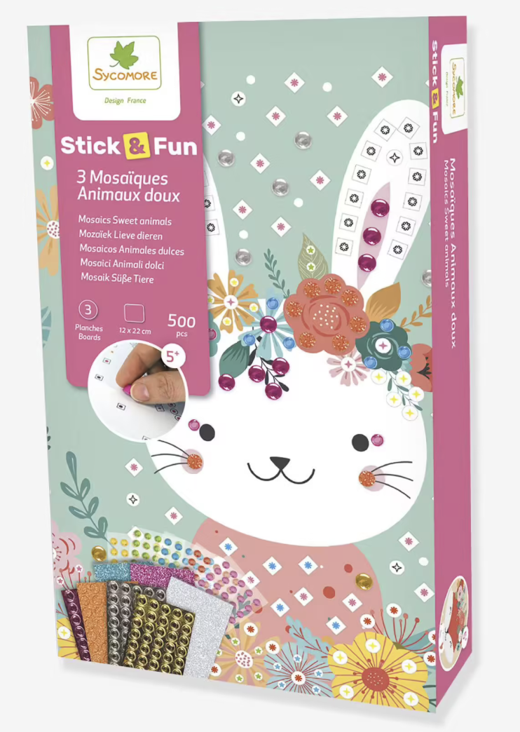 Stick'N Fun - Mini mosaïques - Animaux doux