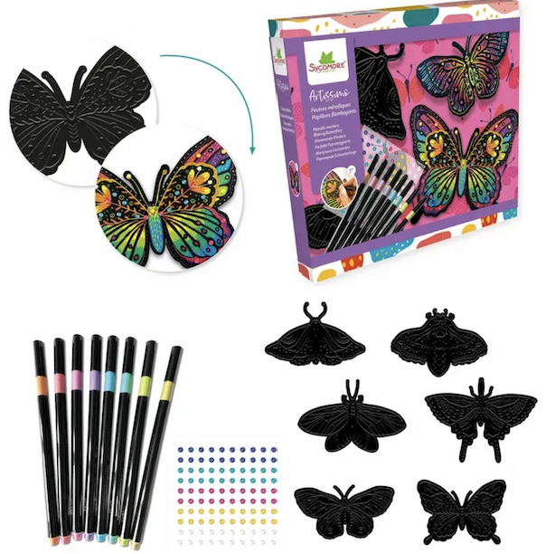 Artissimo - Feutres métallisés - Papillons flamboyants