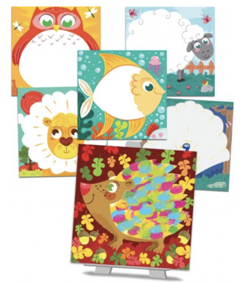Peinture au doigt - Animaux colorés