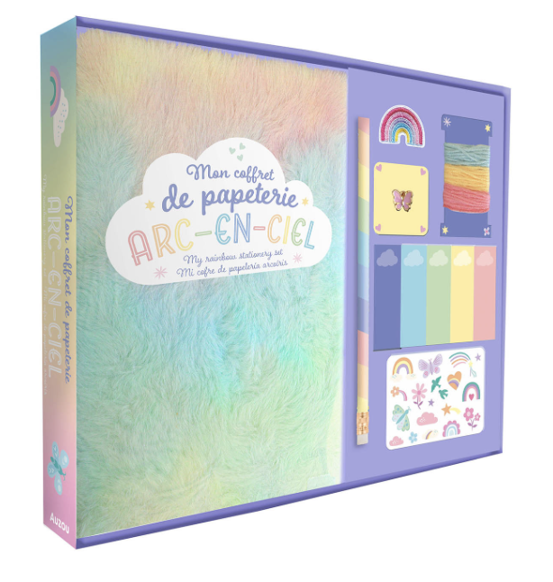 Ma papeterie créative - Mon coffret papeterie arc en ciel