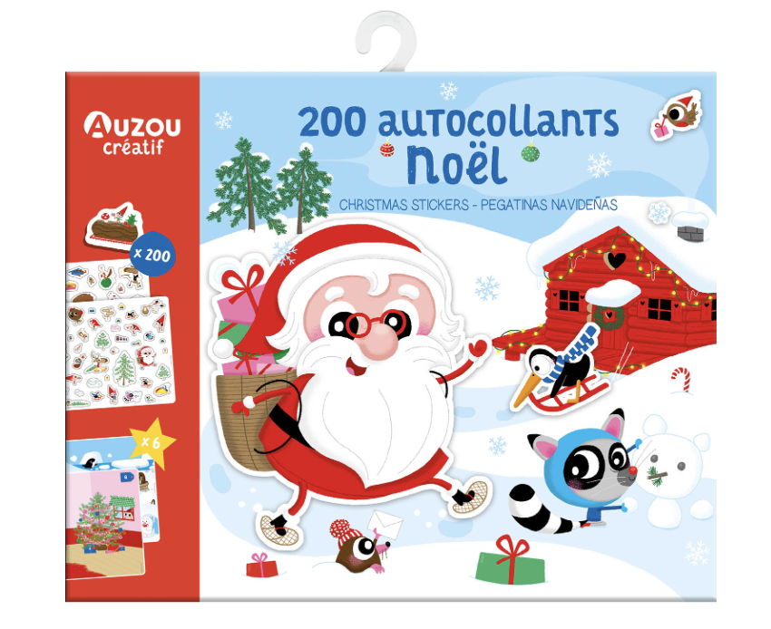 200 autocollants de Noël