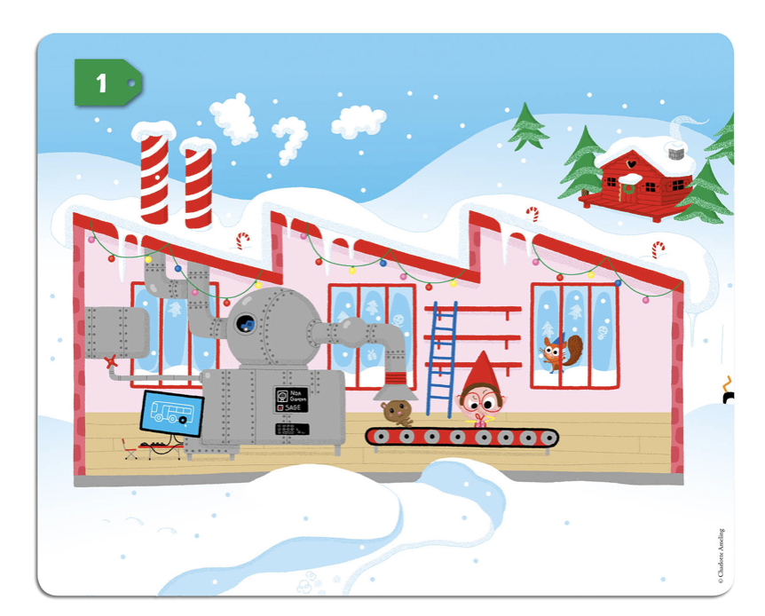 200 autocollants de Noël