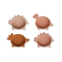 Lot vaisselle de 4 bols  Iggy  - Dino Rose Multi Mix