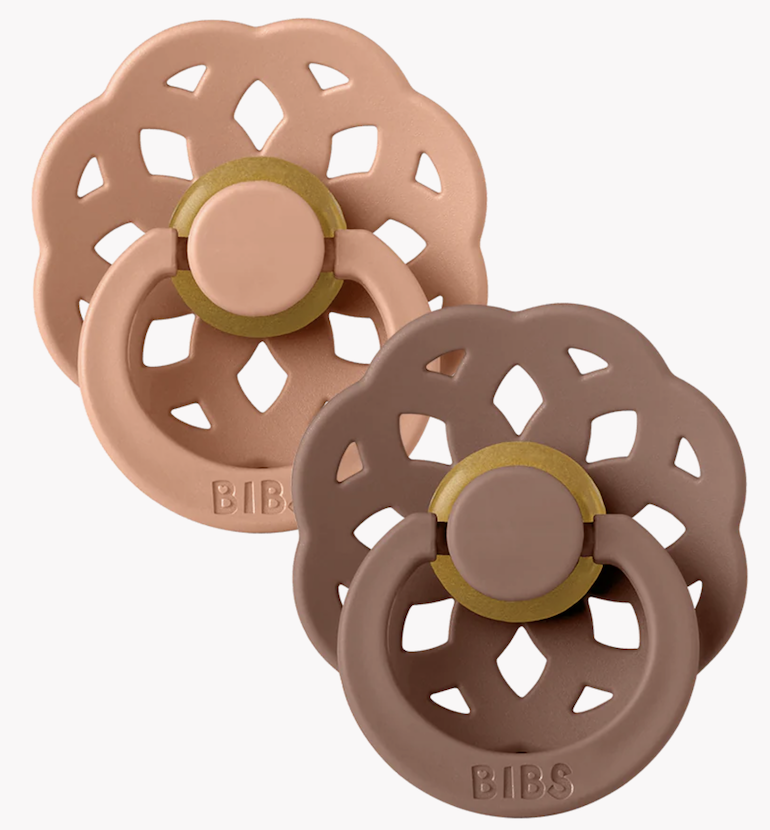 Pack 2 tétines Bibs Bohème ronde - Taille 2 - ( Pêche / Woodchuck )