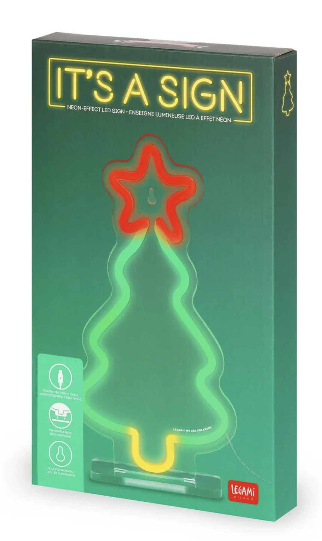 Enseigne lumineuse effet néon - Arbre de Noël