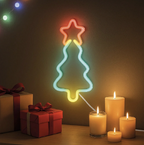Enseigne lumineuse effet néon - Arbre de Noël