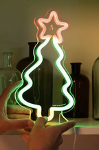 Enseigne lumineuse effet néon - Arbre de Noël