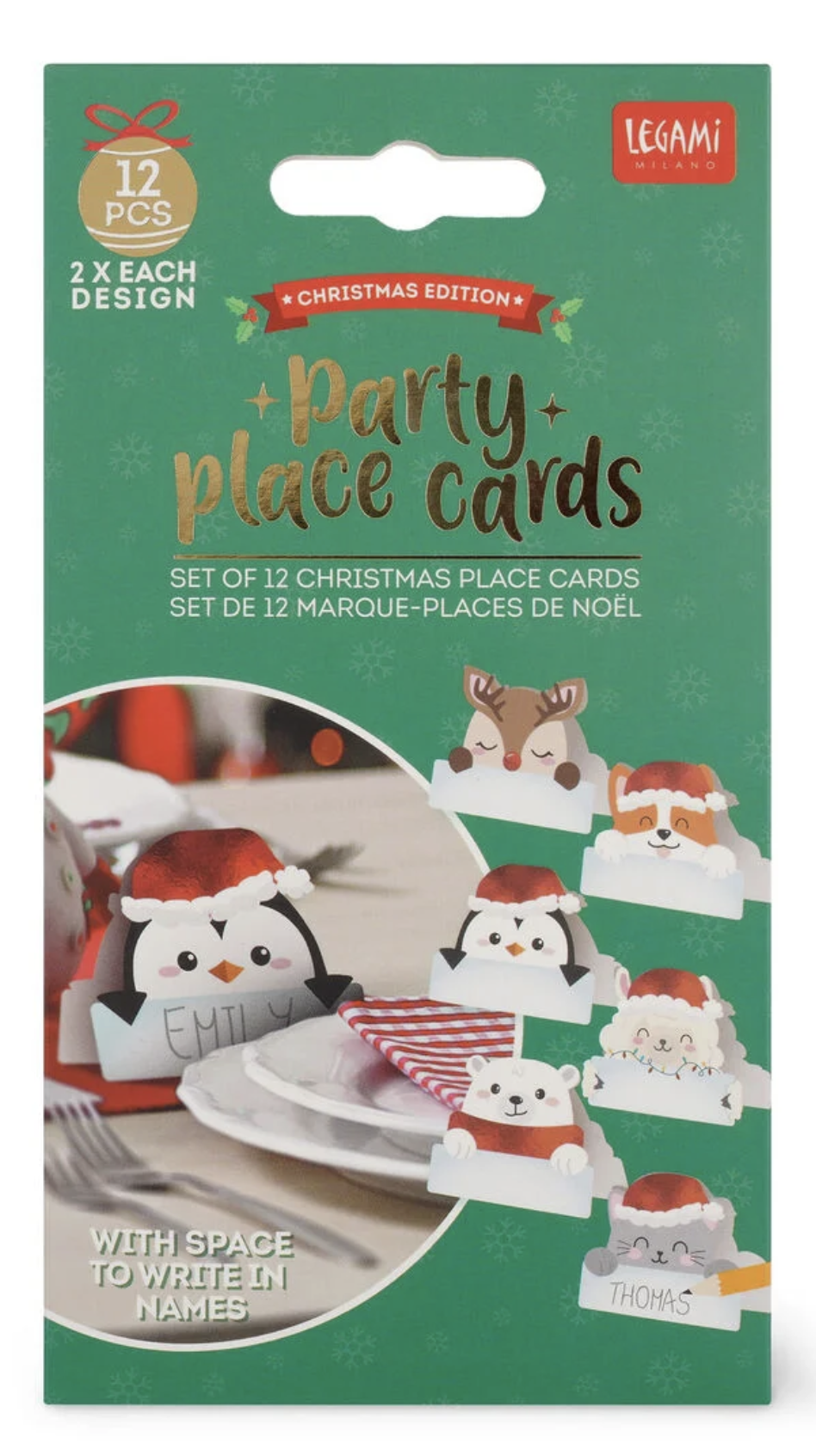 Set de 12 Marque-Places de Noël