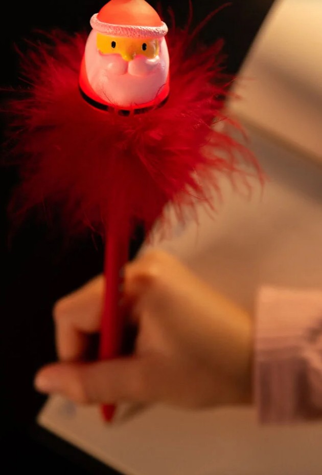 Stylo à bille lumineux - Père Noël