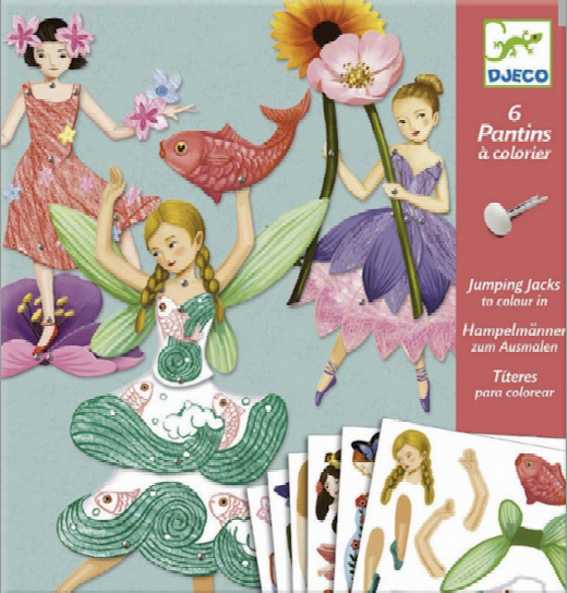Pantins à colorier - Fées