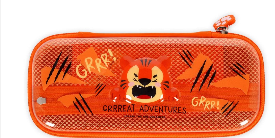 Trousse transparente rigide - Tigre