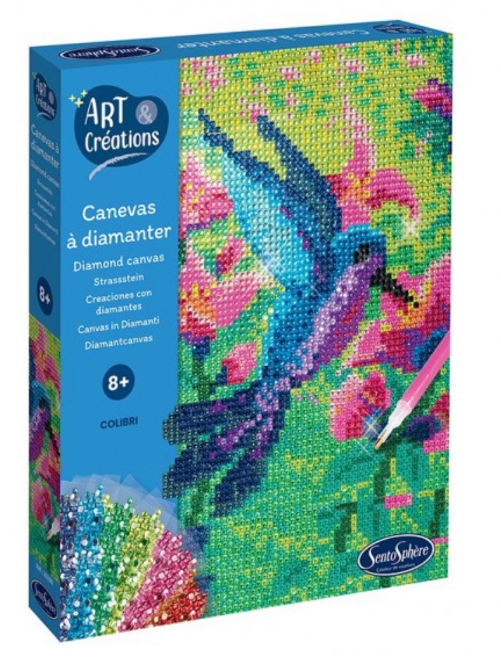 Canevas à diamanter - Colibri