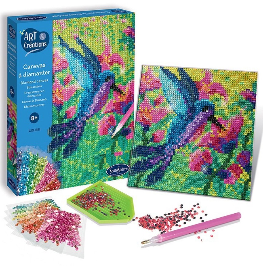 Canevas à diamanter - Colibri
